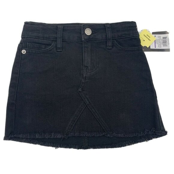 art class Other - Art Class Girls Black Denim Jeans Skirt Raw Hem Stretch Waist Size XS (4/5) NWT